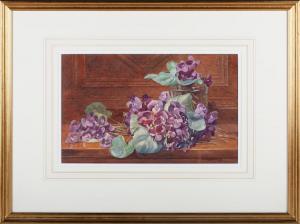 BARROW Edith Isabel 1865-1930,Still Life, Violets,19th century,Tooveys Auction GB 2023-01-18