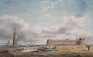 BARROW R.I 1700-1700,Perch Rock fort and lighthouse on the Mersey,Woolley & Wallis GB 2013-09-11