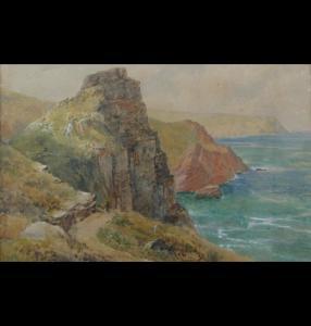 BARROW W.H 1800-1800,Coastal scene with cliffs,Dee, Atkinson & Harrison GB 2011-04-28