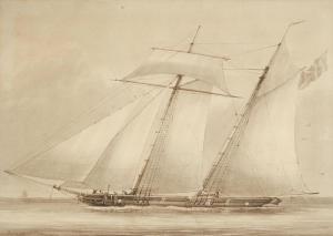 BARROW W.H 1800-1800,Revenue Schooner under full sail,Bonhams GB 2015-06-25