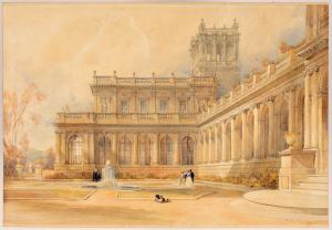 BARRY Charles,THE CAMPANILE AND PORTE CORCHERE TRENTHAM HALL,1833,Mellors & Kirk 2017-03-22