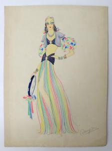 BARRY L Dany 1900-1937,Theatrical Costume Design, Gipsy girl with tambour,1936,Dickins GB 2019-02-04