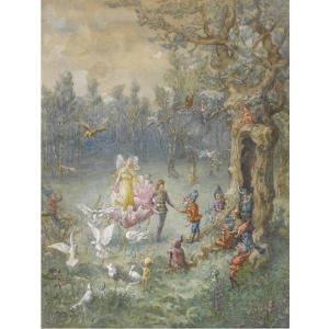 BARSTOW Montagu 1891-1919,KING AND QUEEN OF THE FAIRIES MEETING THE WOODLAND,Sotheby's GB 2009-12-17