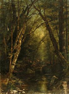 BARSTOW Sarah M. 1858-1891,Forest with Creek,Stair Galleries US 2009-02-20