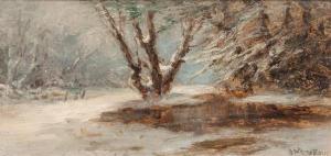BARSTOW Sarah M. 1858-1891,Winter Scene,Hindman US 2017-04-27