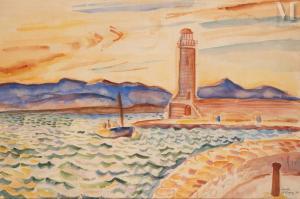 BARTA Laszlo 1902-1961,Le phare de Saint Tropez,1934,Millon & Associés FR 2023-05-31