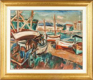 BARTA Laszlo 1902-1961,Le port,Cannes encheres, Appay-Debussy FR 2023-12-15