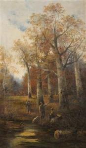 BARTAK Ludvik 1857-1921,Autumn Landscape with Hunters,Palais Dorotheum AT 2018-05-26