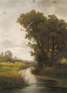 BARTAK Ludvik 1857-1921,Trees by the Water,Palais Dorotheum AT 2019-03-09