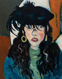 BARTER Philip 1936,Girl with Feathered Hat,1989,Barridoff Auctions US 2022-08-20