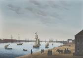 BARTH Johann Wilhelm G,Promeneurs et calèche le long du quai de la Neva à,1813,Christie's 2018-12-12