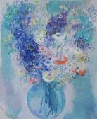 BARTHALOT Louis 1900-1900,Fleurs Dans un Bleu Vase,Hindman US 2007-04-29