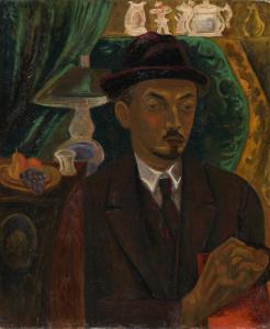 BARTHE Victor 1887-1954,Portrait of a Man in an Interior,1924,MacDougall's GB 2013-11-27