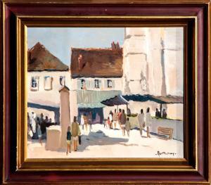 BARTHELEMY Gerard 1927-2016,Marché à Moret,Cannes encheres, Appay-Debussy FR 2022-07-09