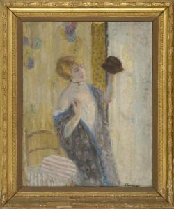 BARTHELEMY Marguerite 1900-1900,A woman holding a hat,Eldred's US 2010-06-24