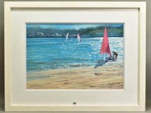 BARTHOLOMEW James,'Padstow from Rock' a Cornish beach scene with din,Richard Winterton 2020-12-14