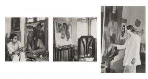 BARTHOLOMEW RICHARD 1926-1985,Ram Kumar in his Gole Market Studio,1956,Christie's GB 2022-09-21