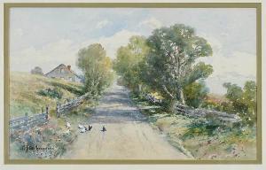 BARTHOLOMEW William Newton 1822-1898,Country Lane Near Pawtucket,Brunk Auctions US 2019-05-16