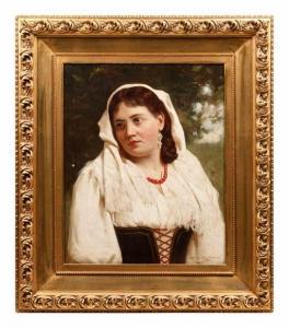 BARTLETT Clarence Drew 1860,Portrait of a Lady,1896,Hindman US 2020-10-15