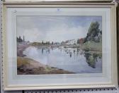 Bartlett Editha,View along the Thames towards Kew Bridge and the W,Tooveys Auction GB 2017-07-12