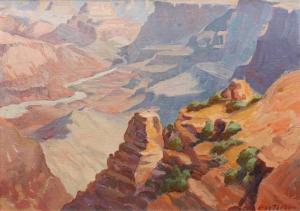 BARTLETT Gray 1885-1951,Grand Canyon, Colorado River,Hindman US 2018-11-09
