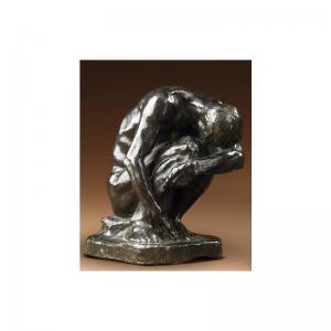 BARTLETT Paul Wayland,[an american, black patinated statuette of a crouc,1896,Sotheby's 2005-11-09