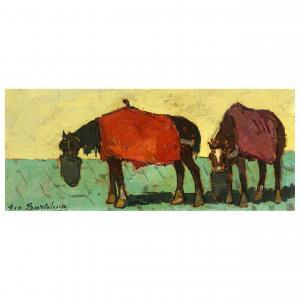 BARTOLENA Cesare 1830-1903,CAVALLI A RIPOSO,Pandolfini IT 2024-10-03