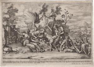 BARTOLI Pietro Santi,Die Geburt Jupiters, oder: Jupiter säugt an der Zi,Galerie Bassenge 2022-06-01