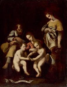 BARTOLINI PAOLO 1819-1903,Heilige Familie mit Johannes dem Täufer,Fischer CH 2009-11-11