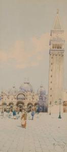 BARTOLUZZI Millo 1900-1900,View of the Basilica St Marks Square,Burstow and Hewett GB 2009-10-21