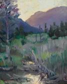 BARTON Donald Blagge 1903-1990,Western Mountains and Trees,1928,Heritage US 2009-06-10