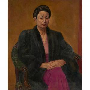 BARTON Macena Alberta 1901-1986,Portrait of the Artist's Mother,1945,Treadway US 2017-10-25
