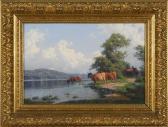 BARTSCH Carl Frederick 1829-1908,Cattle by the riverside,Eldred's US 2011-06-29