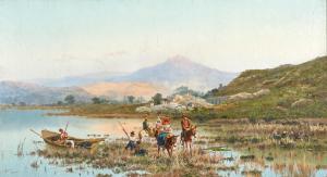 BARUCCI Pietro 1845-1917,A fisherman\’s family by Lake Fucino (?),Palais Dorotheum AT 2023-09-07