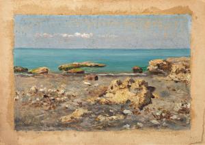 BARUCCI Pietro 1845-1917,Rocky Beach at Palo,Palais Dorotheum AT 2015-06-30