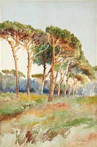 BARUCCI Pietro 1845-1917,Umbrella Pines by the Villa Borghese,Palais Dorotheum AT 2015-06-30