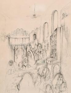 Baruch,A scene of elders reading manuscripts in a place of worship,John Nicholson GB 2021-05-19