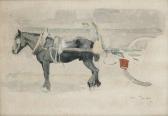 BARVITIUS Victor 1834-1902,A Study of a Draft Horse,1900,Palais Dorotheum AT 2010-03-06