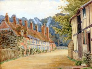 BARWELL Henry George 1829-1898,British Warwick Cottages,Rowley Fine Art Auctioneers GB 2013-02-19
