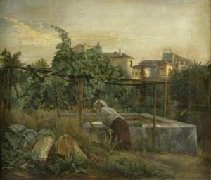 BARY Eduard Robert 1813-1875,Italienisches Mädchen am Brunnen,Galerie Bassenge DE 2010-06-03