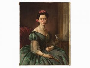 BARY Eduard Robert 1813-1875,Portrait of a Countess,1850,Auctionata DE 2014-06-18