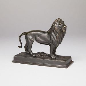 Barye Antoine Louis 1795-1875,a standing lion,Waddington's CA 2014-06-17