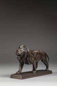 Barye Antoine Louis 1795-1875,Lion à l'arrêt,Art Richelieu FR 2018-03-09