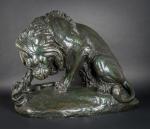 Barye Antoine Louis 1795-1875,Lion au Serpent dit Lion des Tuileries,Marambat-Camper FR 2022-06-23