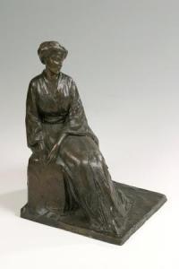 BARZAGHI Prassitele 1880-1921,Lady-Sitting,1909,Mossgreen AU 1996-09-22