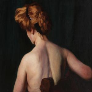 BASCH Gyula 1851-1928,Backturned nude female model,1906,Bruun Rasmussen DK 2011-11-07