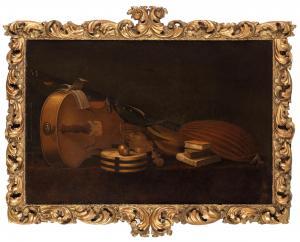 BASCHENIS Evaristo 1617-1677,Natura morta con strumenti musicali,Wannenes Art Auctions IT 2023-11-29