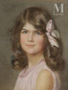 BASCHET Marcel 1862-1941,Jeune fille au nœud rose,1925,Millon & Associés FR 2021-12-16