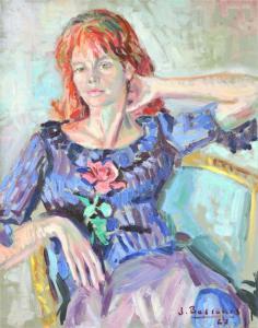 BASCONES AYNETO JOSEP,Reclining elegant Lady with red hair,Fonsie Mealy Auctioneers 2023-02-15
