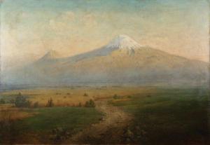 Bashinjaghian Gevorg 1857-1925,Aurore sur l'Ararat,Aguttes FR 2020-12-03